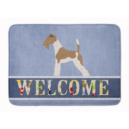 Carolines Treasures Wire Fox Terrier Welcome Machine Washable Memory Foam Mat BB8284RUG